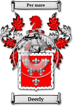 Deerly Family Crest Download (jpg) Legacy Series - 150 DPI