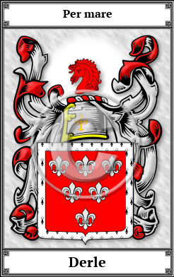 Derle Family Crest Download (JPG)  Book Plated - 150 DPI