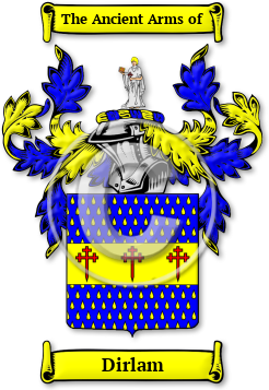 Dirlam Family Crest Download (jpg) Legacy Series - 150 DPI