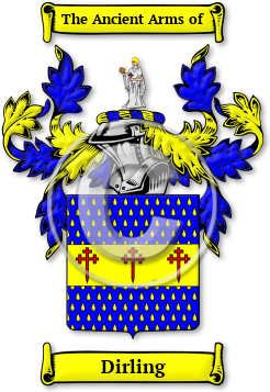Dirling Family Crest Download (jpg) Legacy Series - 150 DPI