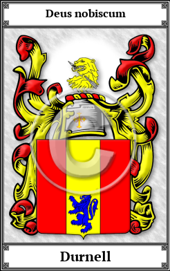 Durnell Family Crest Download (JPG)  Book Plated - 150 DPI