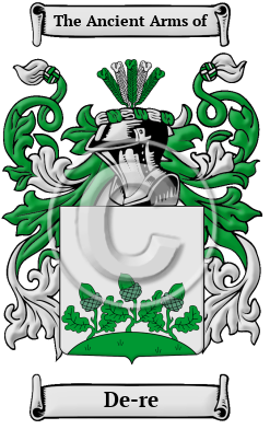 De-re Family Crest Download (JPG) Heritage Series - 300 DPI