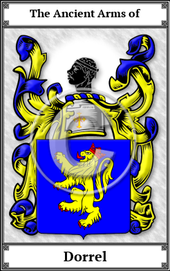 Dorrel Family Crest Download (JPG)  Book Plated - 150 DPI