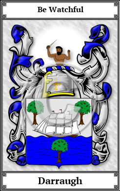 Darraugh Family Crest Download (JPG)  Book Plated - 150 DPI