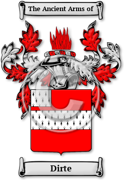 Dirte Family Crest Download (jpg) Legacy Series - 150 DPI