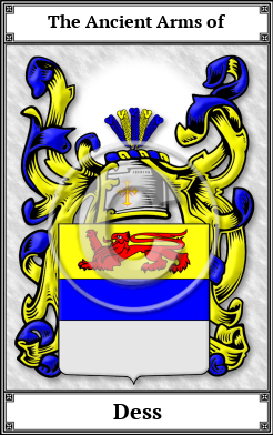 Dess Family Crest Download (JPG)  Book Plated - 150 DPI