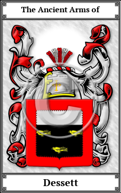 Dessett Family Crest Download (JPG)  Book Plated - 150 DPI