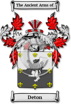 Deton Family Crest Download (JPG) Legacy Series - 600 DPI