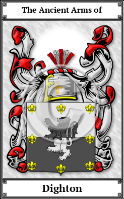 Dighton Family Crest Download (JPG) Book Plated - 600 DPI