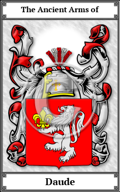 Daude Family Crest Download (JPG)  Book Plated - 150 DPI