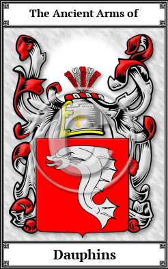 Dauphins Family Crest Download (JPG)  Book Plated - 150 DPI
