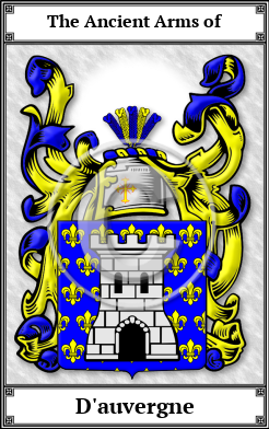 D'auvergne Family Crest Download (JPG)  Book Plated - 150 DPI