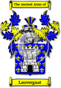 Lauvergnat Family Crest Download (jpg) Legacy Series - 150 DPI