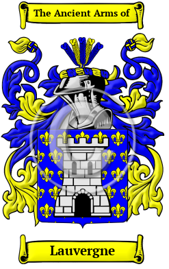 Lauvergne Family Crest/Coat of Arms
