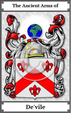 De'vile Family Crest Download (JPG)  Book Plated - 150 DPI