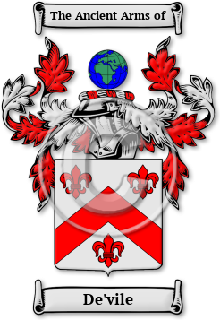 De'vile Family Crest Download (jpg) Legacy Series - 150 DPI