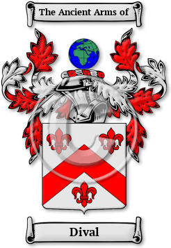 Dival Family Crest Download (JPG) Legacy Series - 600 DPI