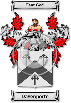 Davenporte Family Crest Download (jpg) Legacy Series - 150 DPI