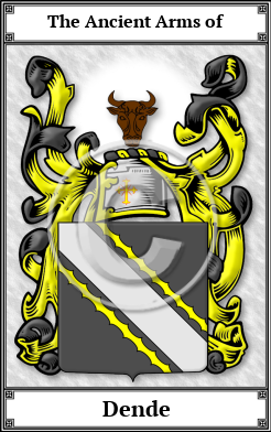 Dende Family Crest Download (JPG)  Book Plated - 150 DPI