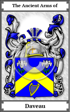 Daveau Family Crest Download (JPG)  Book Plated - 150 DPI