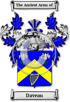 Daveau Family Crest Download (jpg) Legacy Series - 150 DPI