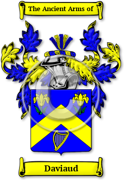 Daviaud Family Crest Download (jpg) Legacy Series - 150 DPI