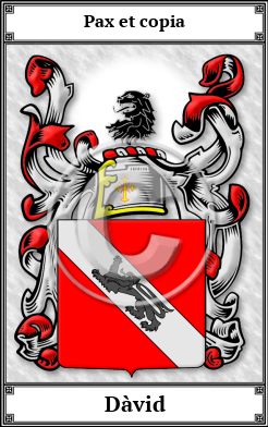Dàvid Family Crest Download (JPG)  Book Plated - 150 DPI