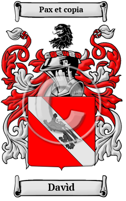 Davìd Family Crest/Coat of Arms