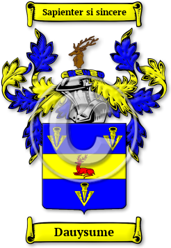 Dauysume Family Crest Download (jpg) Legacy Series - 150 DPI