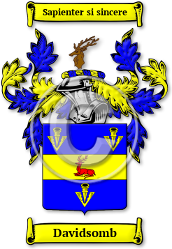 Davidsomb Family Crest Download (jpg) Legacy Series - 150 DPI