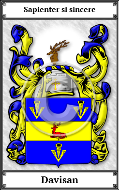 Davisan Family Crest Download (JPG)  Book Plated - 150 DPI
