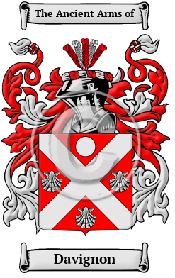 Davignon Family Crest/Coat of Arms