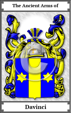 Davinci Family Crest Download (JPG)  Book Plated - 150 DPI