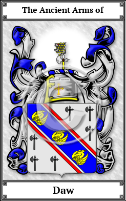 Daw Family Crest Download (JPG)  Book Plated - 150 DPI