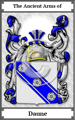 Daune Family Crest Download (JPG) Book Plated - 600 DPI