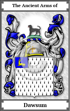 Dawsum Family Crest Download (JPG)  Book Plated - 150 DPI