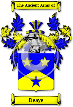 Deaye Family Crest Download (jpg) Legacy Series - 150 DPI