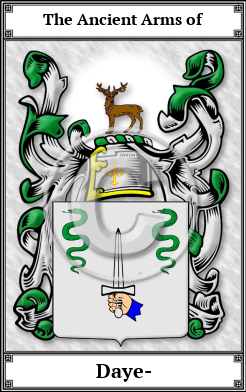 Daye- Family Crest Download (JPG)  Book Plated - 150 DPI
