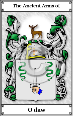 O daw Family Crest Download (JPG)  Book Plated - 150 DPI