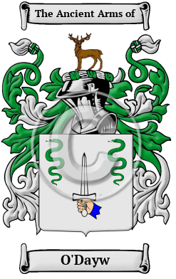 O'Dayw Family Crest/Coat of Arms