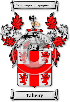 Taheny Family Crest Download (jpg) Legacy Series - 150 DPI