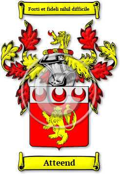 Atteend Family Crest Download (jpg) Legacy Series - 150 DPI