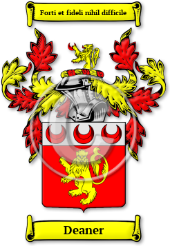 Deaner Family Crest Download (jpg) Legacy Series - 150 DPI
