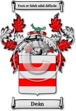 Deàn Family Crest Download (JPG) Legacy Series - 600 DPI