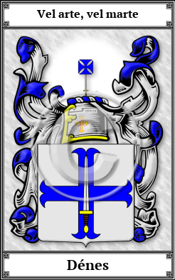 Dénes Family Crest Download (JPG) Book Plated - 600 DPI