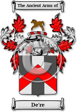 De're Family Crest Download (jpg) Legacy Series - 150 DPI