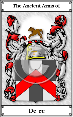 De-re Family Crest Download (JPG) Book Plated - 600 DPI