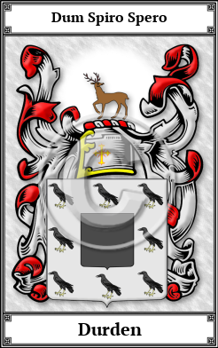 Durden Family Crest Download (JPG)  Book Plated - 150 DPI