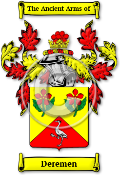 Deremen Family Crest Download (jpg) Legacy Series - 150 DPI
