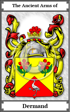 Dermand Family Crest Download (JPG) Book Plated - 600 DPI